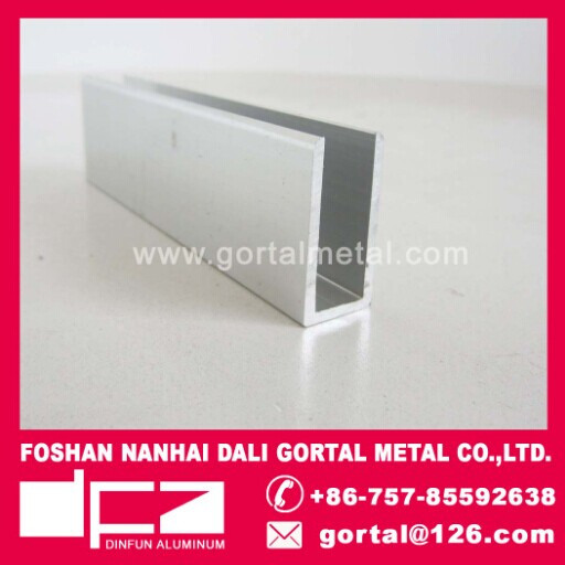 6463 6063 aluminum u shape profile glass clip